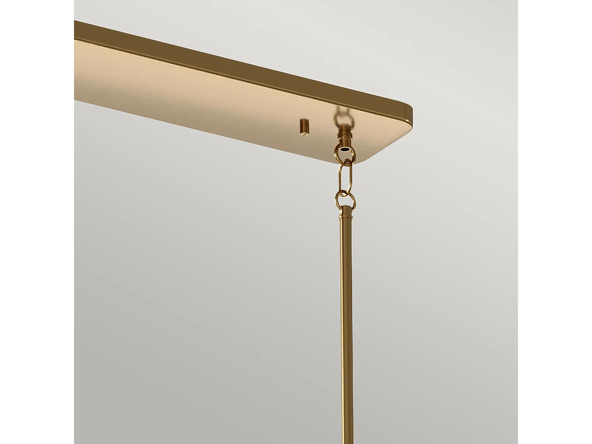 Elstead Kichler Kimrose Bar Pendel Taklampa Borstad Naturmässing