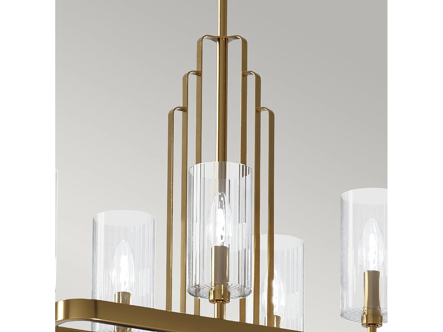 Elstead Kichler Kimrose Bar Pendel Taklampa Borstad Naturmässing