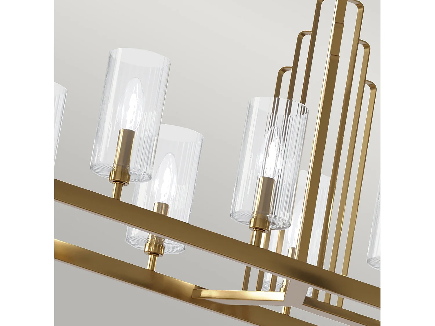 Elstead Kichler Kimrose Bar Suspension Plafonnier Laiton Naturel Brossé