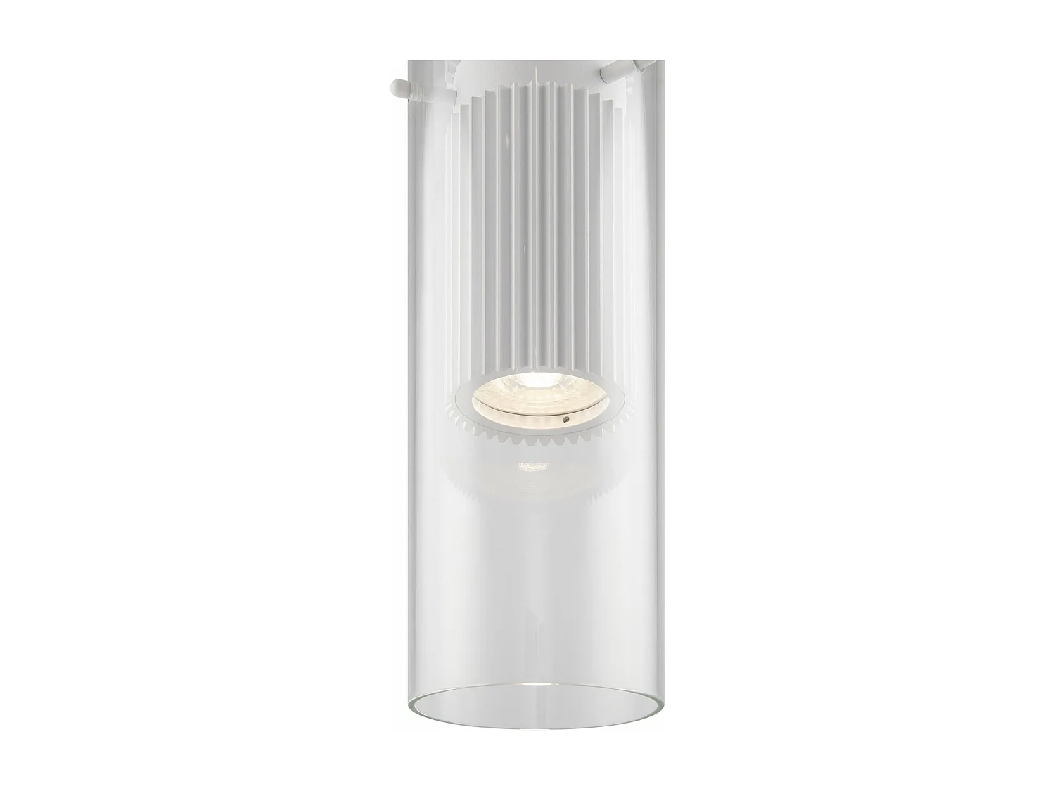 Lampadario Sospensione Moderno Dynamics Alluminio Bianco Vetro 1 Luce Gu10 50W