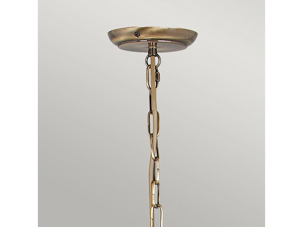 Elstead Artisan - Lampadario 3 Luci Finitura Ottone Invecchiato, E14