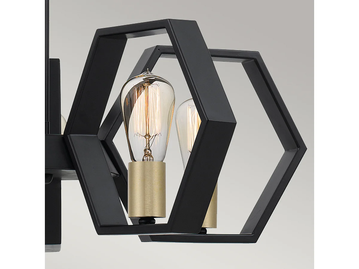 Elstead Quoizel Bismarck Suspension Plafonnier Terre Noir