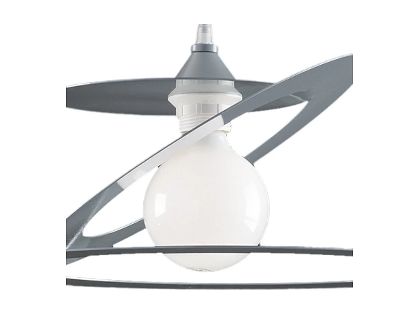 Sospensione Moderna Geko 1 Luce Ferro Taglio Laser Grigio