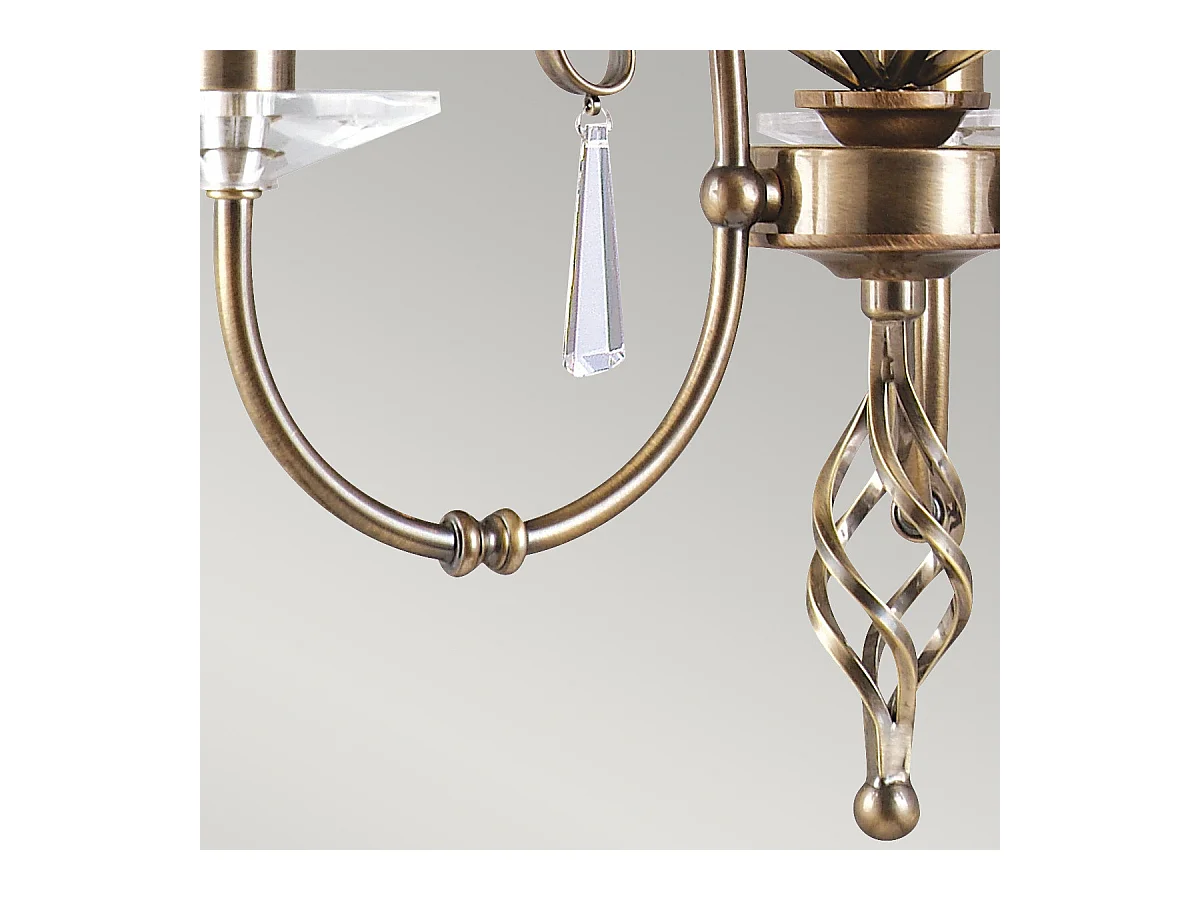 Elstead Aegean - Kronleuchter 3 licht Aged Brass Finish, E14