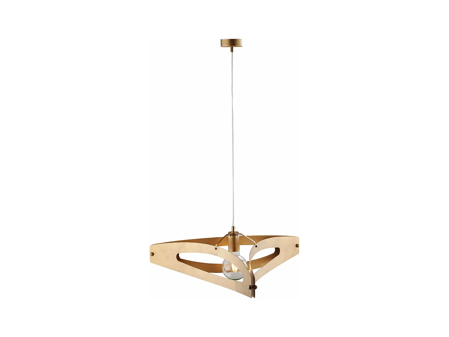 Belight -  Onyx – Pendelleuchte schwarz, Messing brüniert, Antikgolddekor, Ø51, 1-flammig – BL323-1-ORO