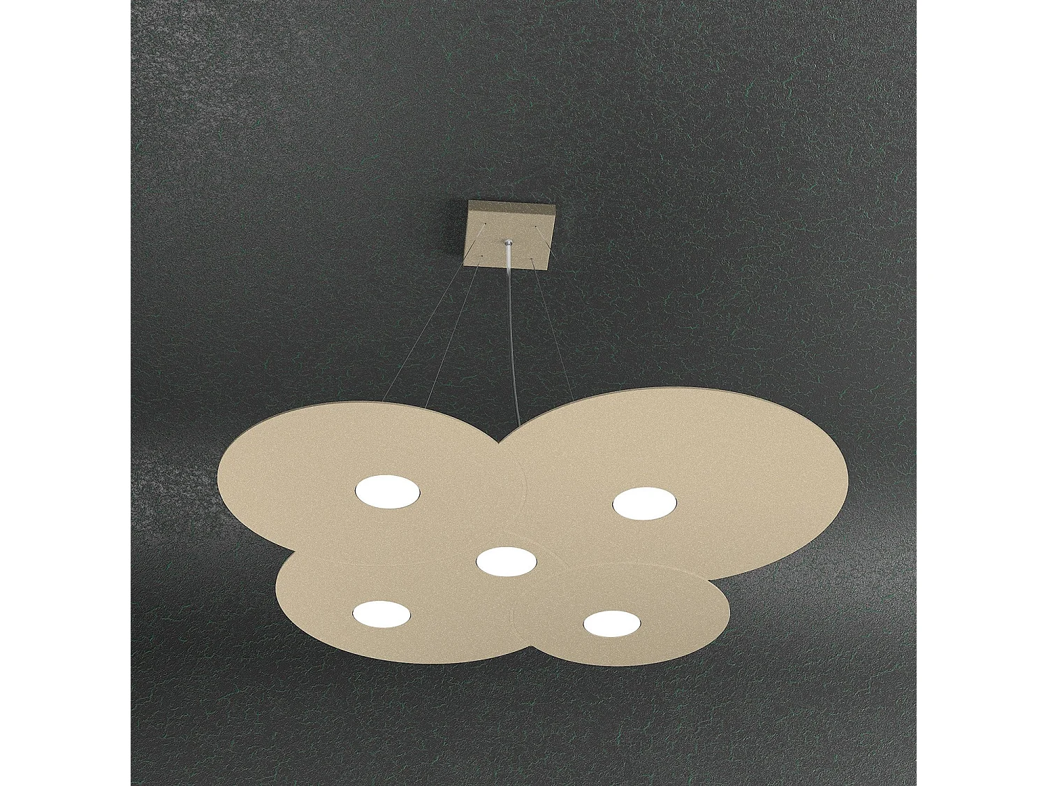 Cloud Sospensione 5 Luci Sabbia