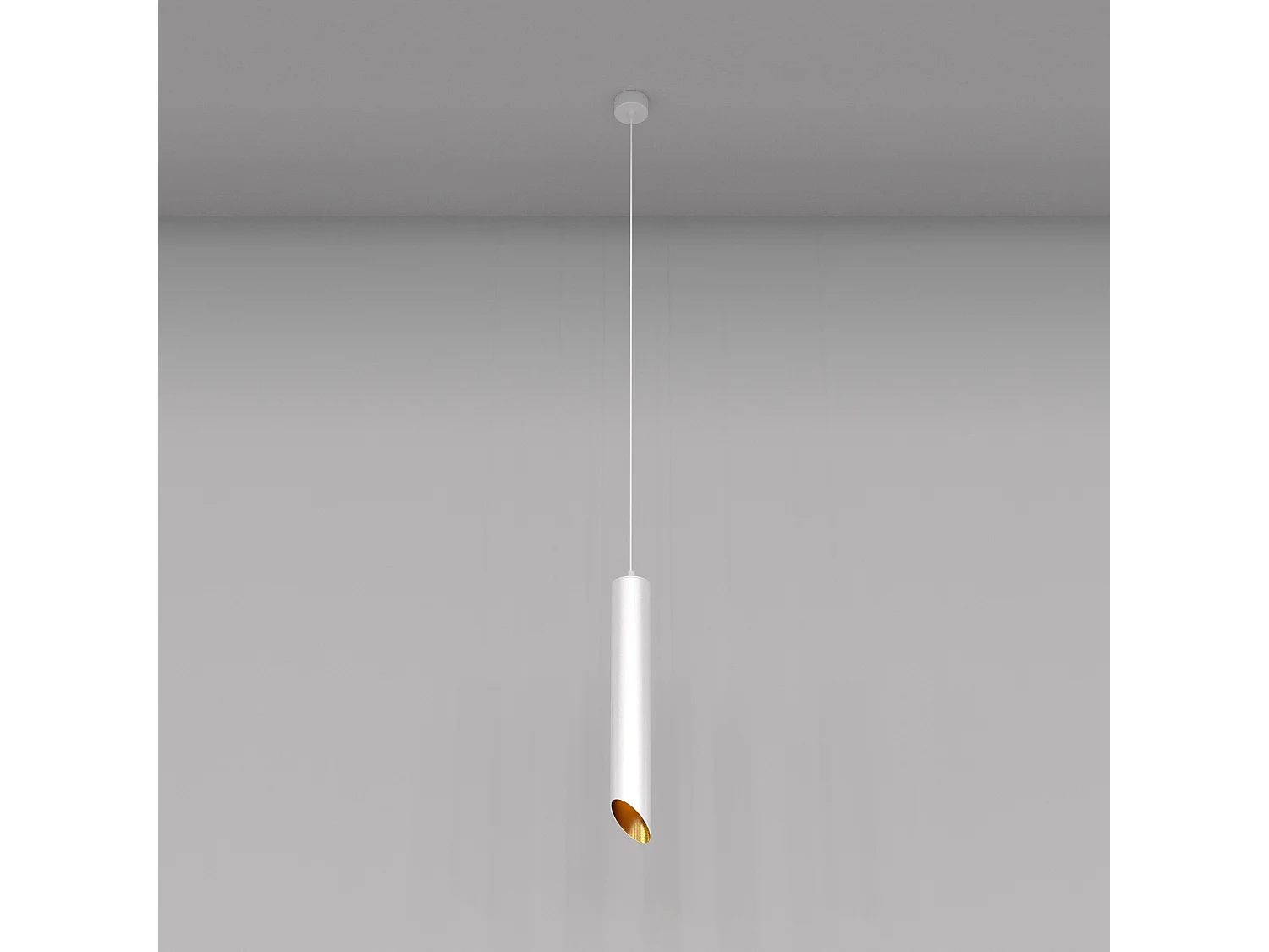 Maytoni Lipari Plafoniera a sospensione sottile bianca, oro, 40 cm, GU10