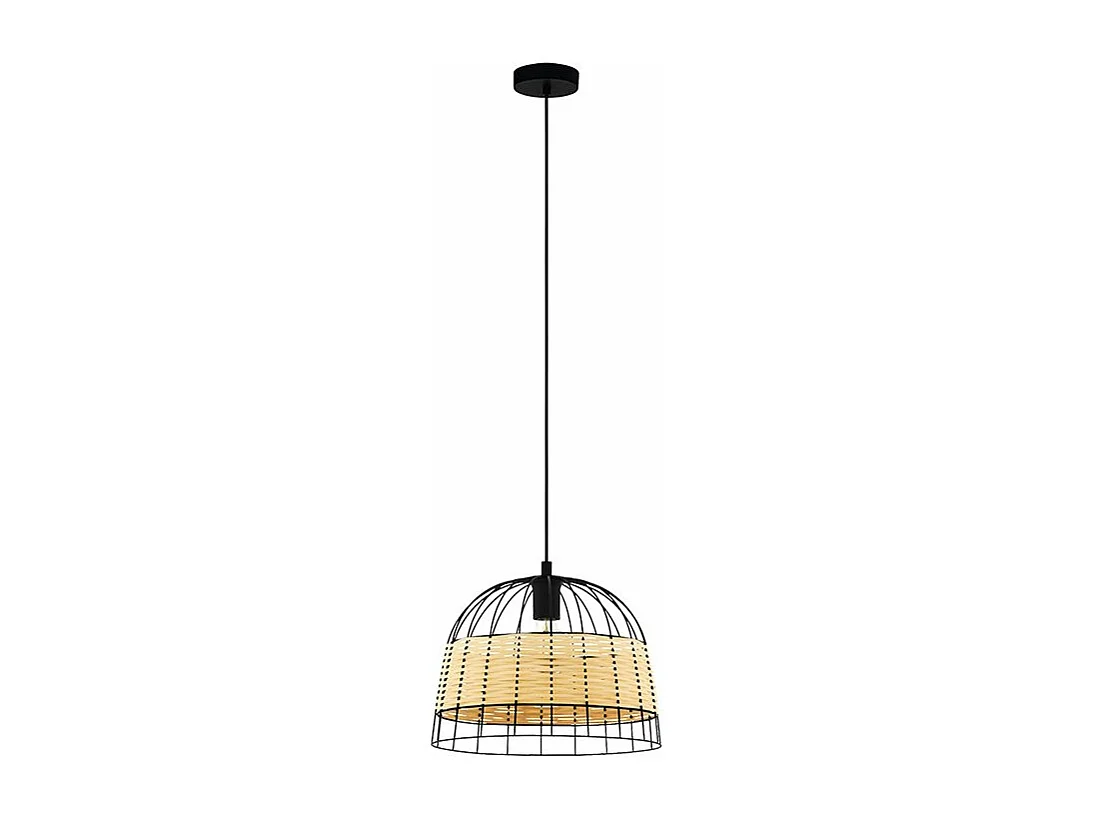 Lampadario Industrial Anwick Piccolo 1 Luce Metallo Nero
