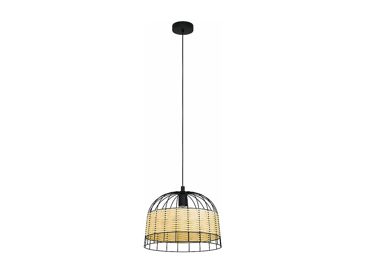 Lampadario Industrial Anwick Piccolo 1 Luce Metallo Nero