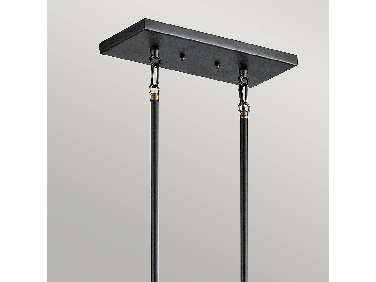 Elstead Imahn - 5 Licht Decke Kronleuchter Anhänger Bar Hellschwarz, Naturmessing, E27