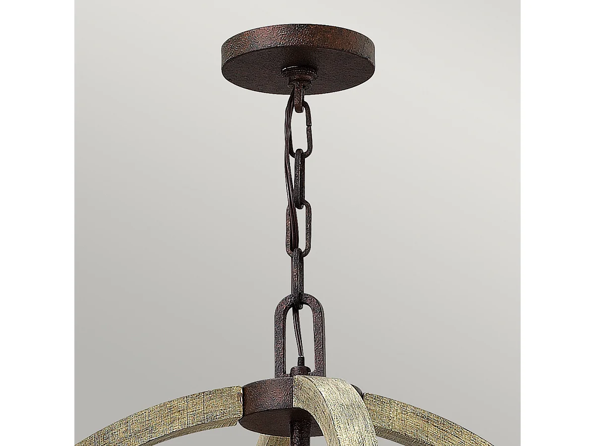 Elstead Middlefield - Lampadario 4 Luci Ferro Finitura Ruggine, E14