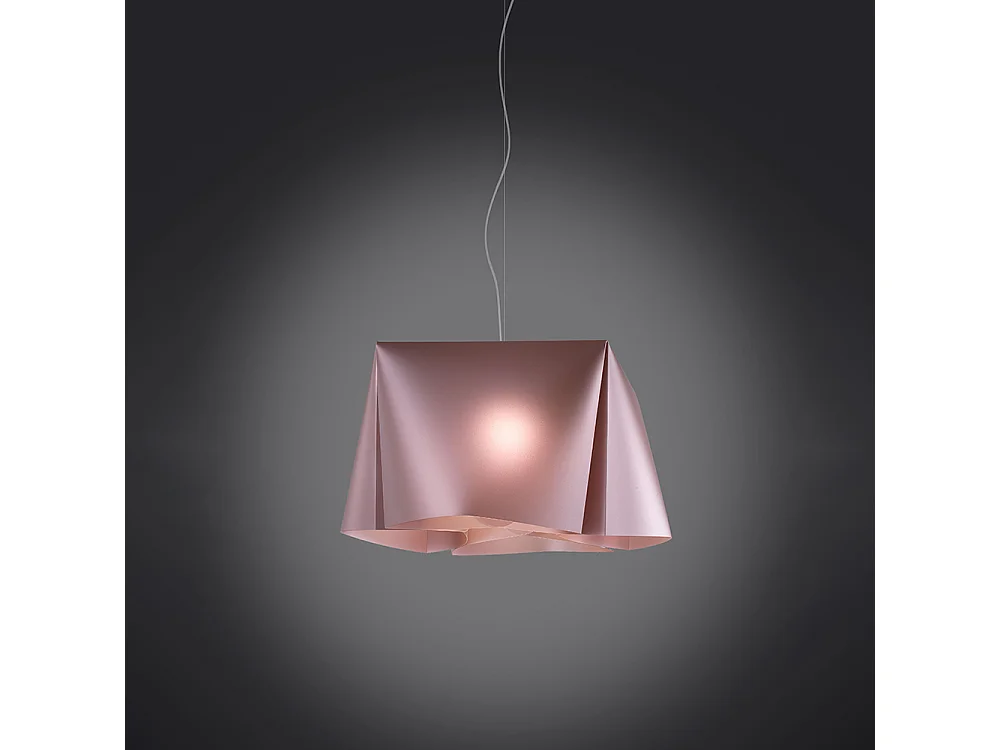 Sospensione Moderna Wanda Polilux ® Pink Metal E Metallo Cromo 1 Luce E27