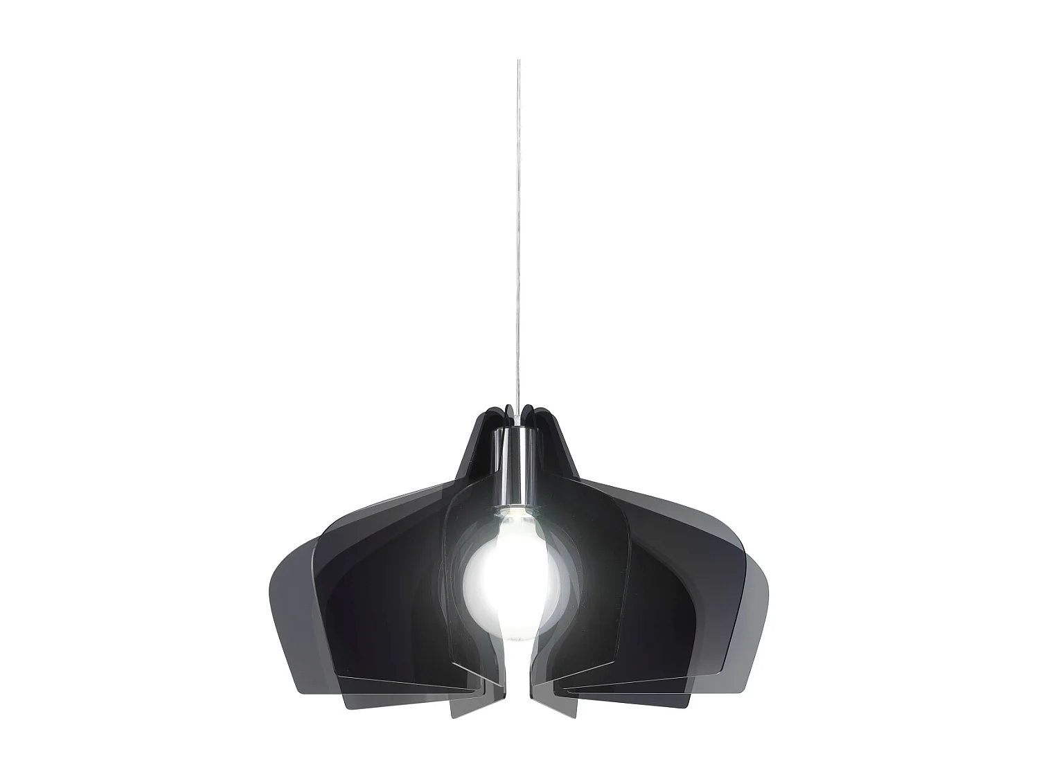 Sospensione Moderna Space Collection Polilux ® Fumè 1 Luce E27 D50Cm