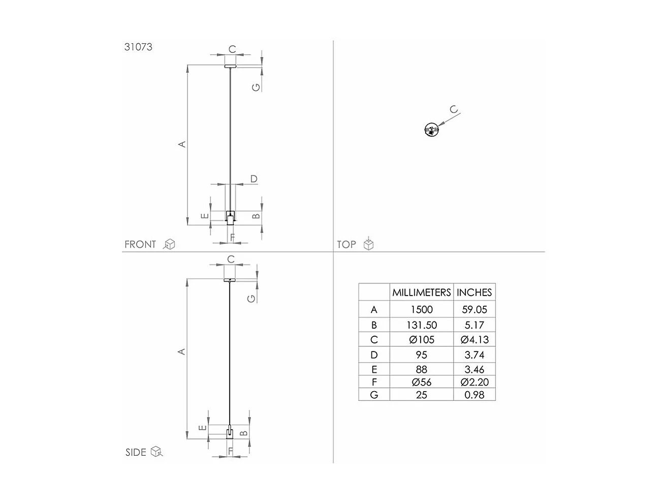Lampadario Industrial Calari 1 Luce Acciaio Nero