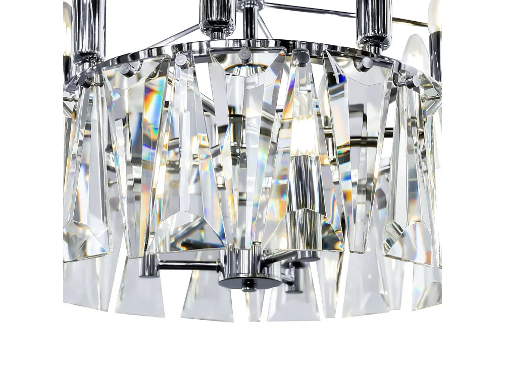 Maytoni Puntes Moderne Puntes 2-Tier-12-Licht-Chrom-Pendel-Deckenleuchte