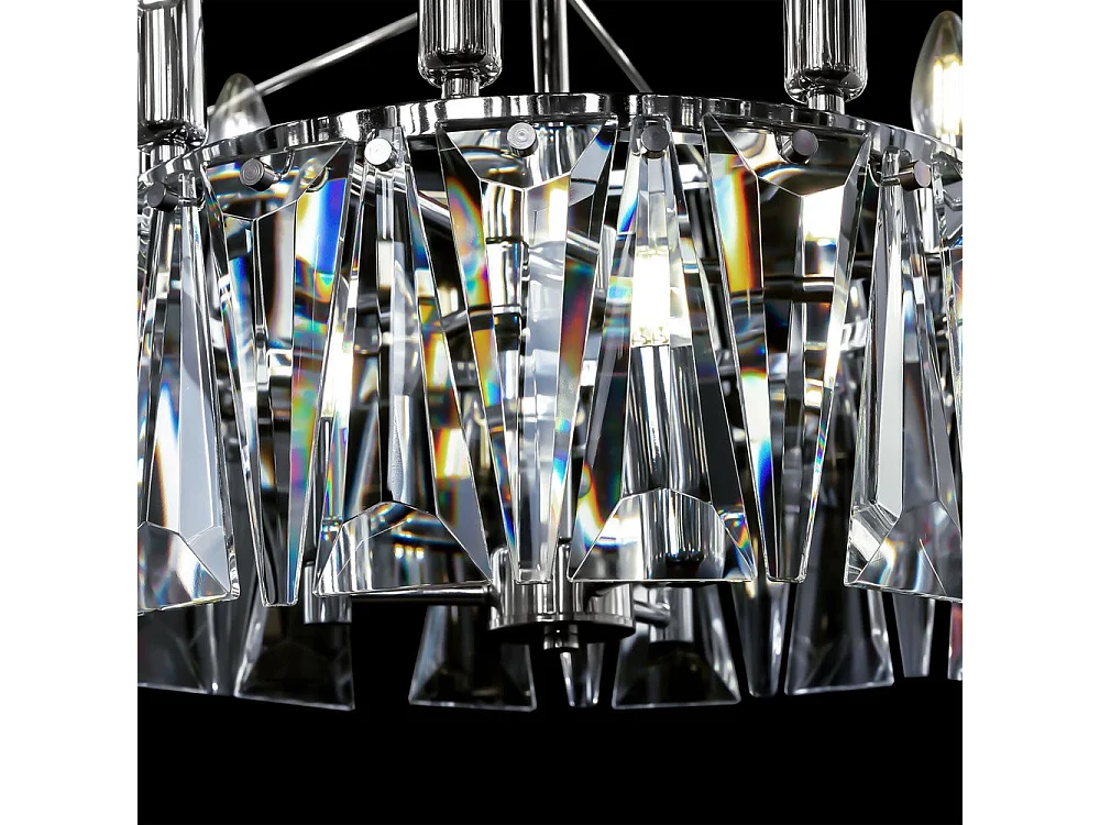 Maytoni Puntes Moderne Puntes 2-Tier-12-Licht-Chrom-Pendel-Deckenleuchte