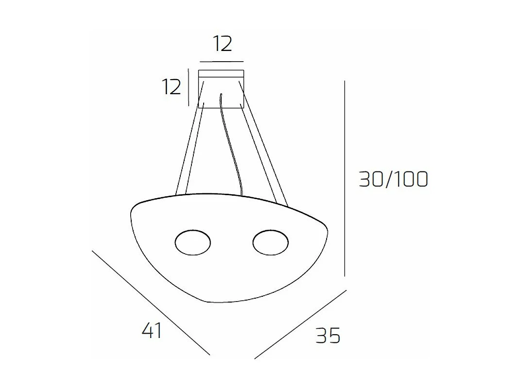Shape Sospensione 2 Luci Sabbia