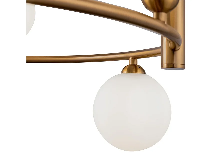 Ring Lampada a Sospensione da Soffitto Nera, 6 Luci, G9