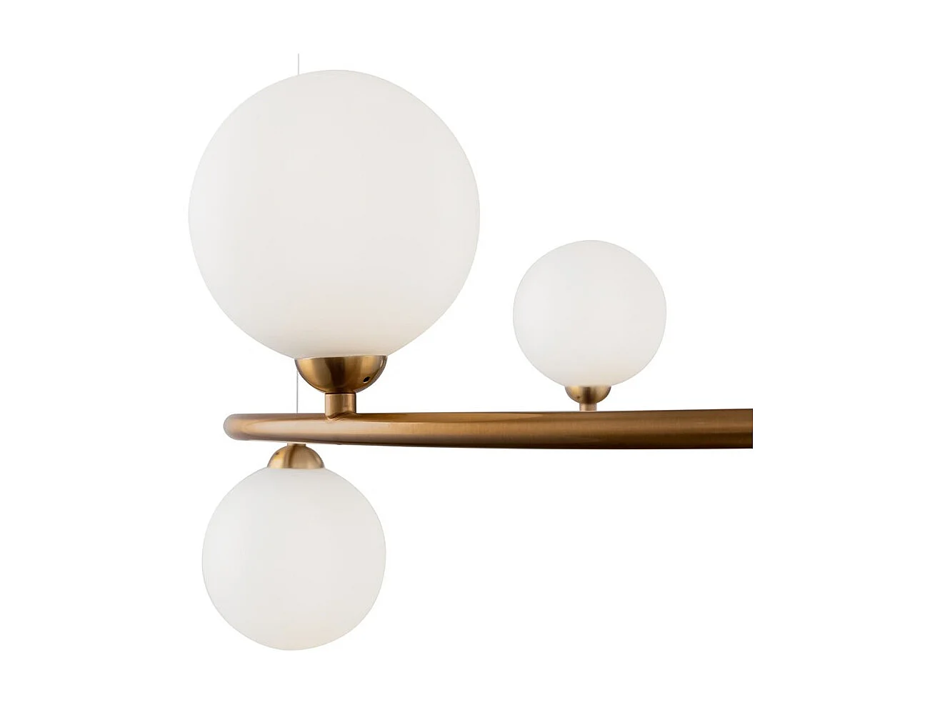 Ring Lampada a Sospensione da Soffitto Nera, 6 Luci, G9