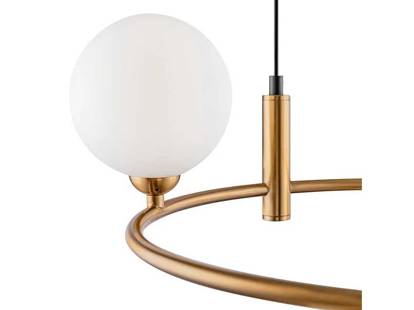 Ring Lámpara Colgante de Techo Negra, 4 Luces, G9