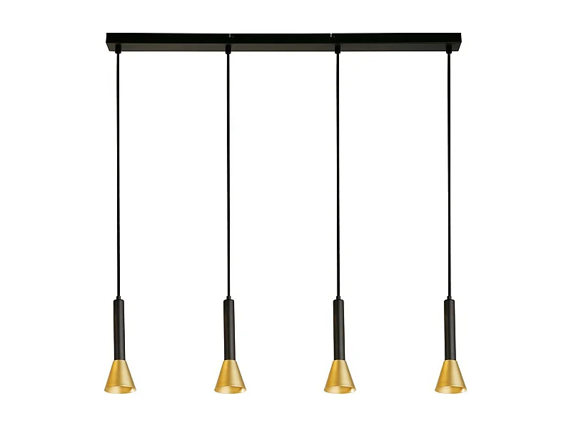 Searchlicht Signal 4-Licht-Bar-Anhänger aus schwarzem, goldfarbenem Metall