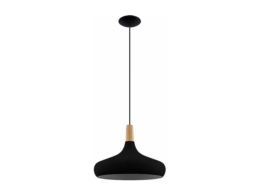 Lampadario Contemporaneo Sabinar Grande 1 Luce Metallo Nero E Marrone