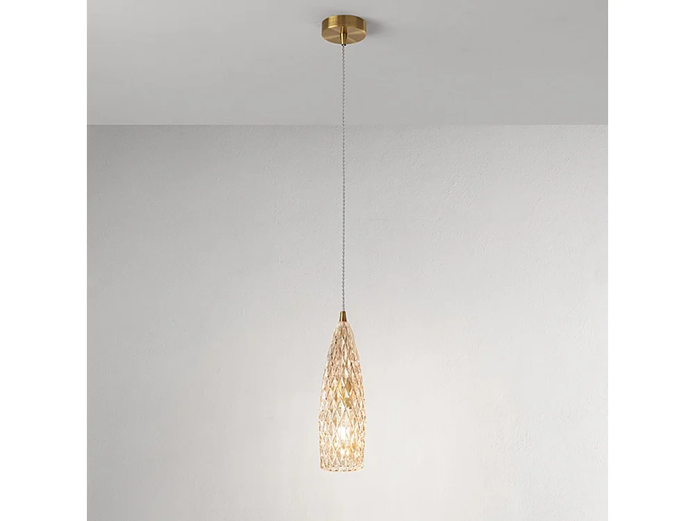 Lampadario In Metallo Contemporaneo Flut Oro 1 Luce E27