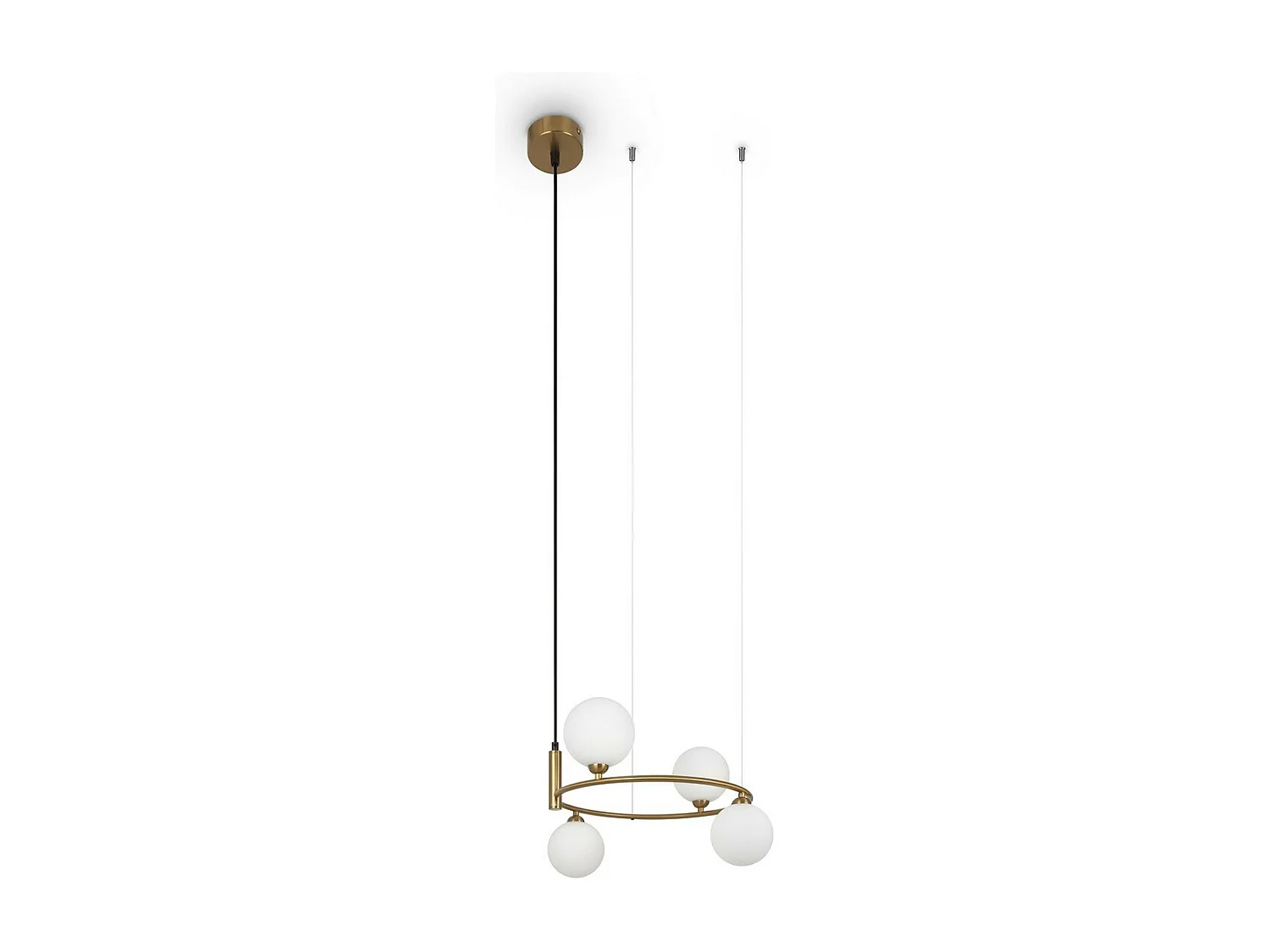 Maytoni Ring Plafón colgante globo moderno 4 luces latón G9