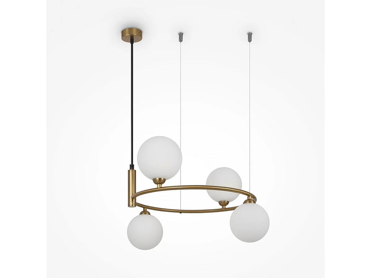 Maytoni Ring Plafón colgante globo moderno 4 luces latón G9