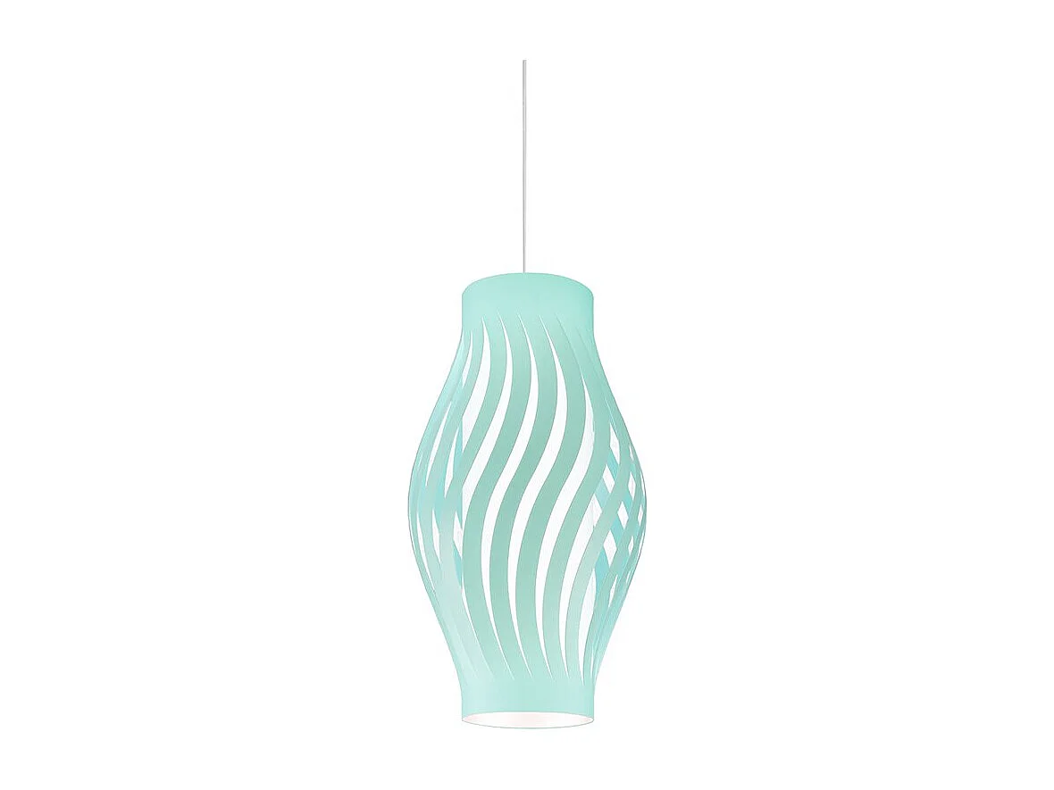 Sospensione Moderna Helios Polilux ® Verde Pastello 1 Luce E27 H40Cm