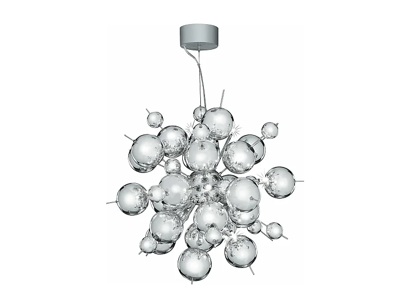 Zeitgenössischer Kronleuchter Molecule Steel Chrom 12 Lichter G4 1,5x12W