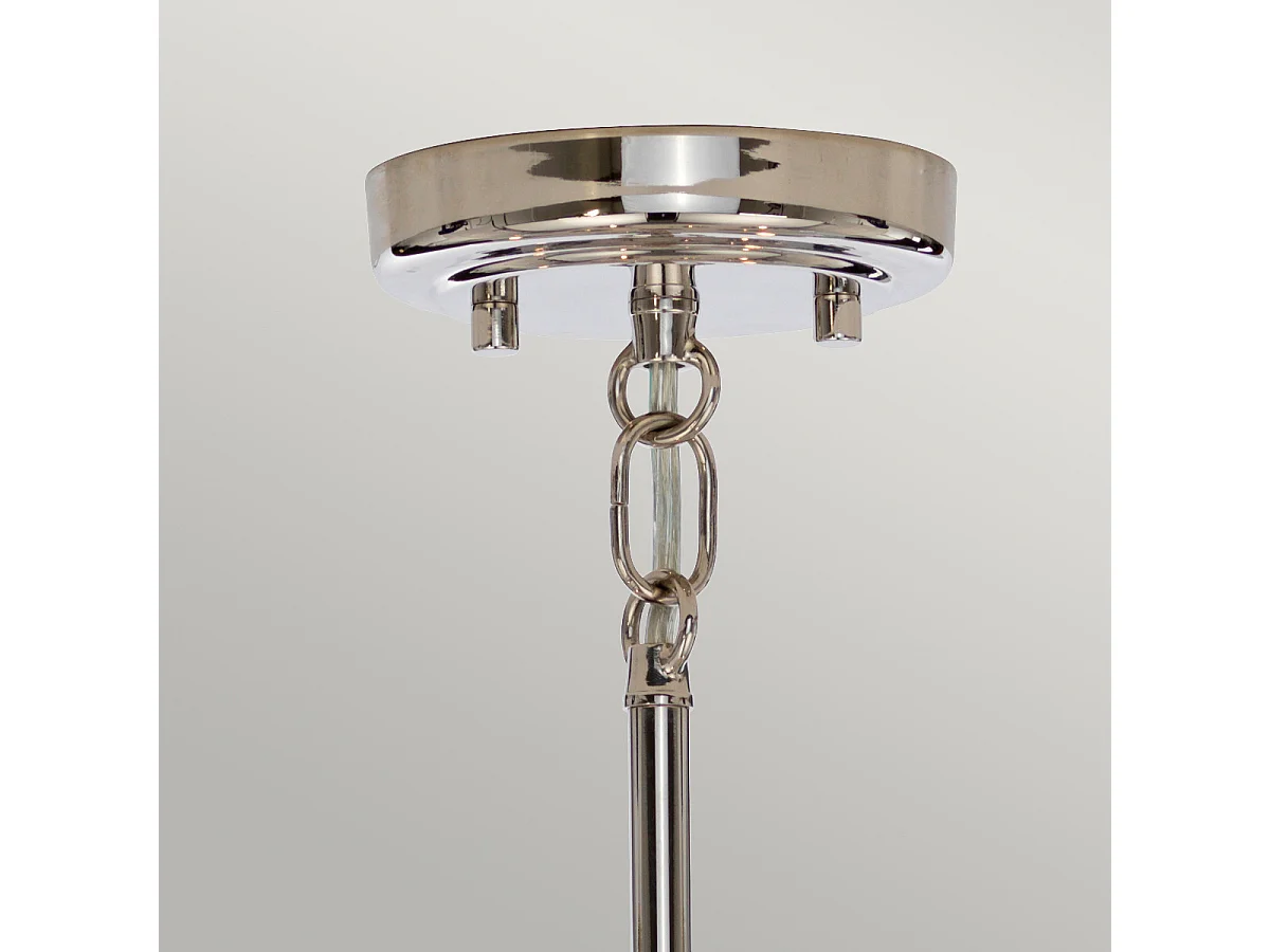 Elstead Kula 9 ljus ljuskrona, polerat nickel, E14