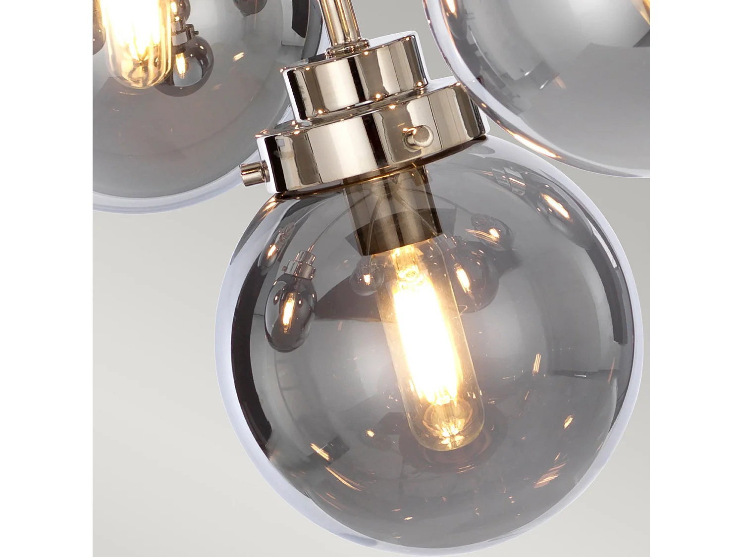 Elstead Kula 9 ljus ljuskrona, polerat nickel, E14