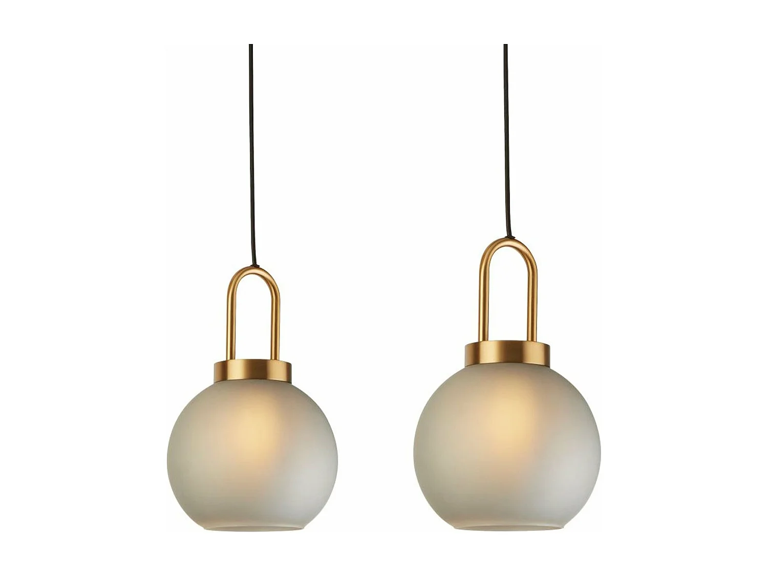 Searchlight Snowdrop3 ljusstavshänge, mässing, surt glas