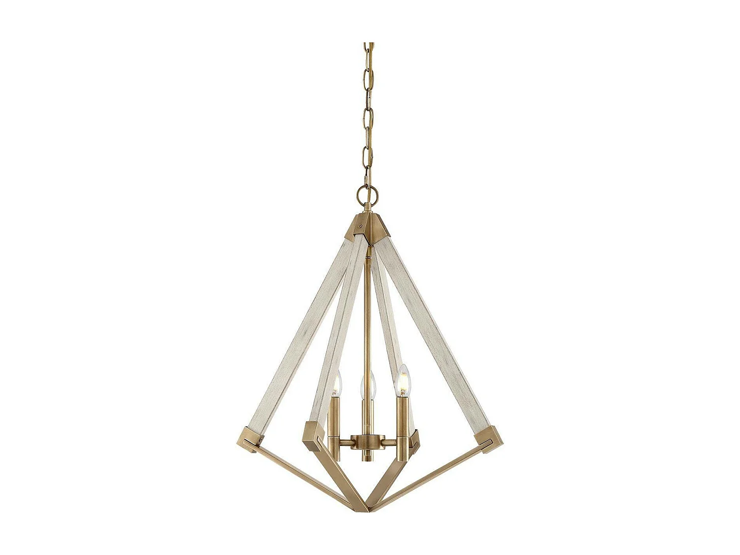 Elstead View Point - Kronleuchter 3 licht Brass Finish, E14