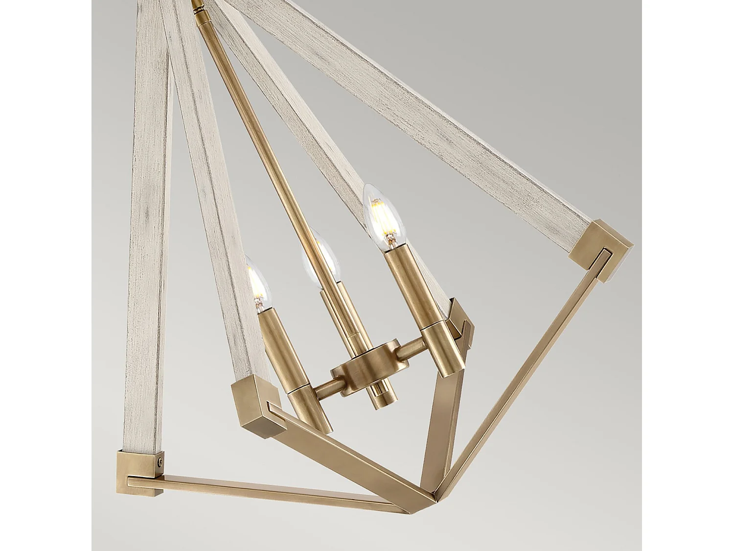 Elstead View Point - Kronleuchter 3 licht Brass Finish, E14