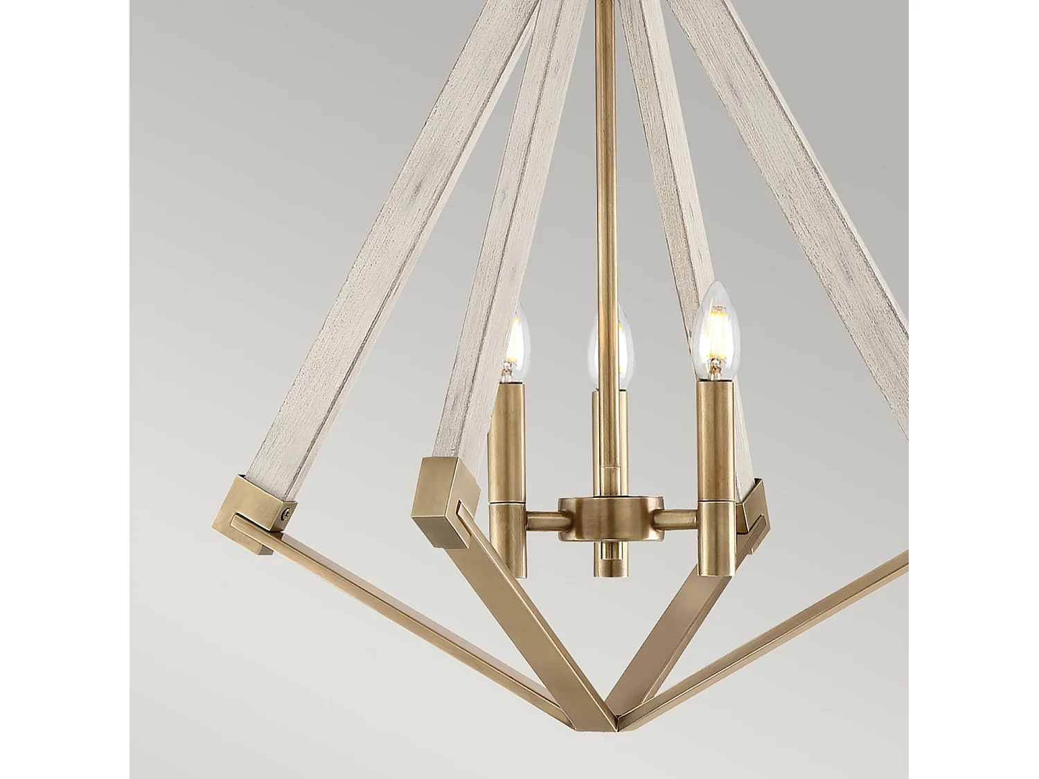 Elstead View Point - Kronleuchter 3 licht Brass Finish, E14