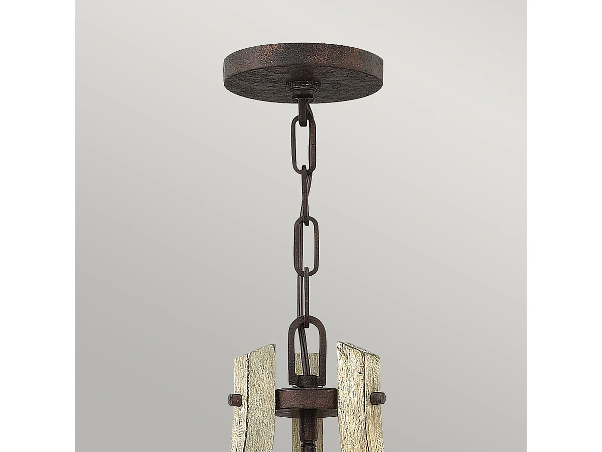 Elstead Middlefield Lustre à 3 ampoules au fini fer rouillé, E14