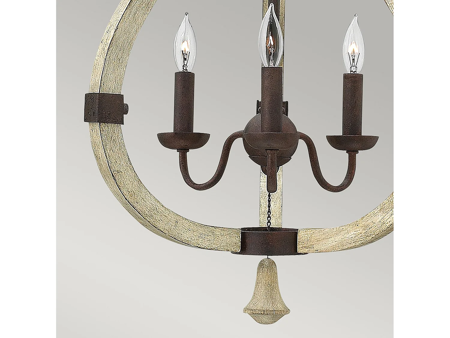 Elstead Middlefield Lustre à 3 ampoules au fini fer rouillé, E14