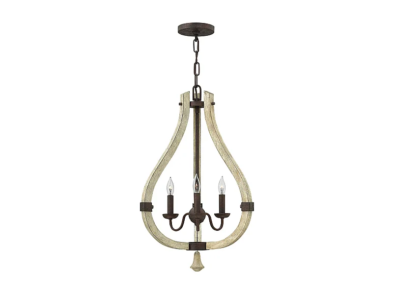 Elstead Middlefield - Lampadario 3 Luci Ferro Finitura Ruggine, E14