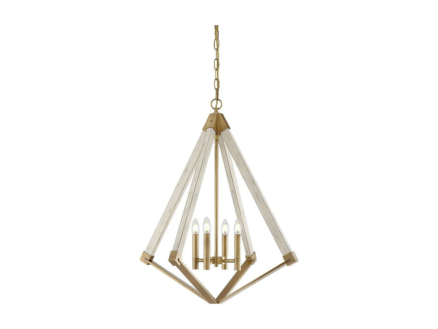 Elstead View Point 4 Light Cage Takhänge - Mässingsfinish, E14