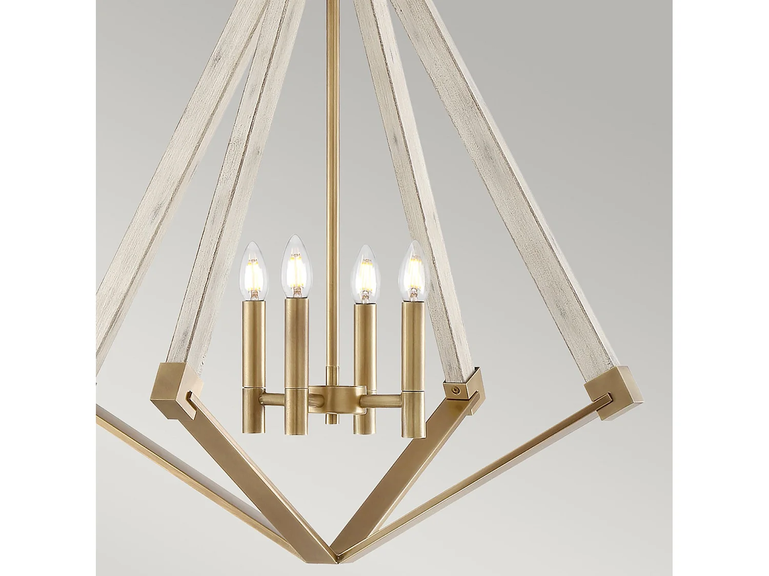 Elstead View Point 4 Light Cage Takhänge - Mässingsfinish, E14