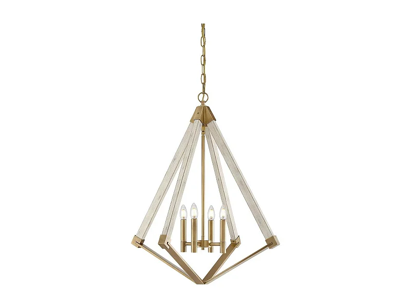 Elstead View Point - Lampada a sospensione a gabbia a 4 luci - Finitura ottone, E14