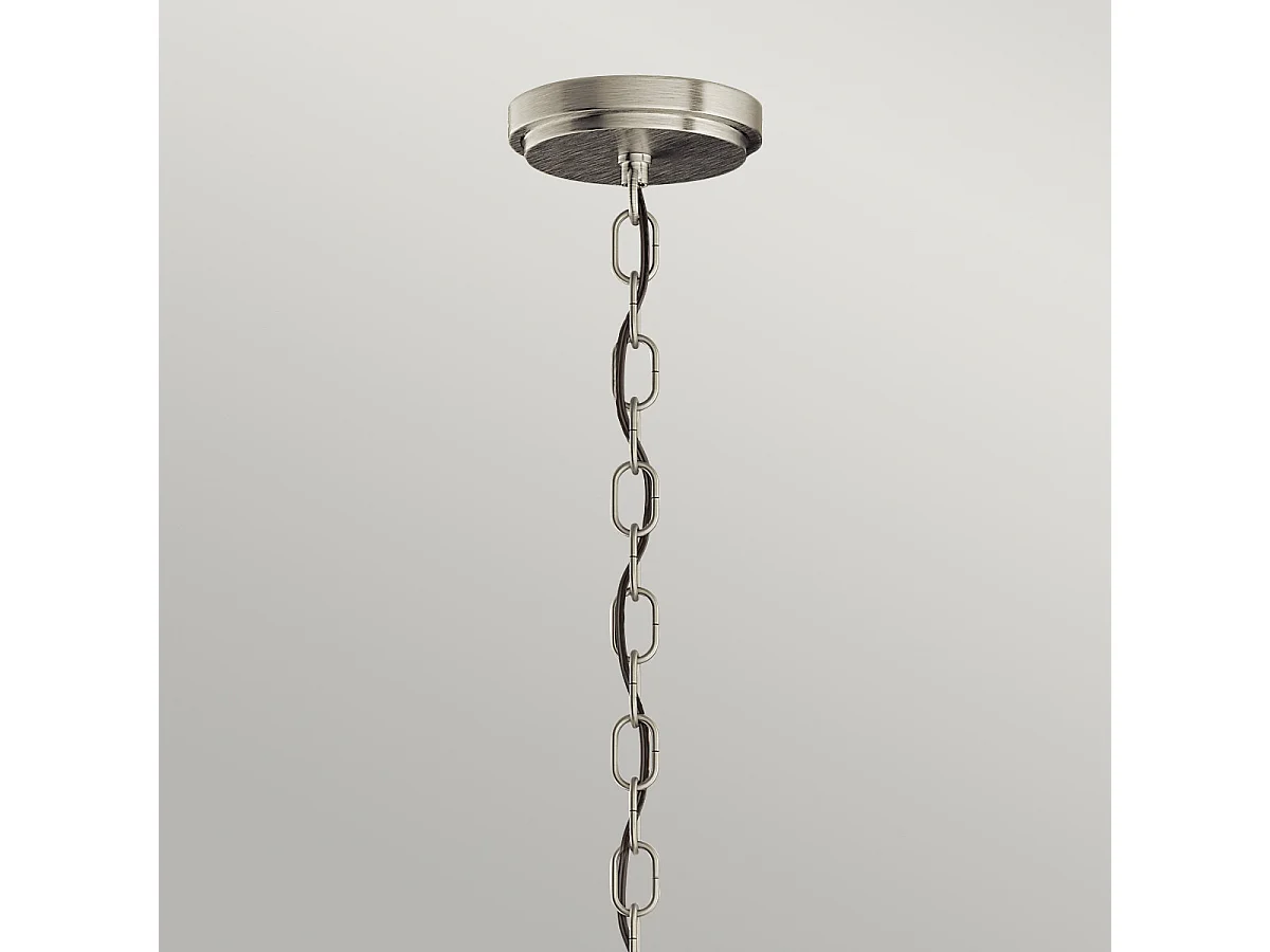 Elstead Kichler Roux Zylindrische Pendel-Deckenleuchte aus gebürstetem Nickel