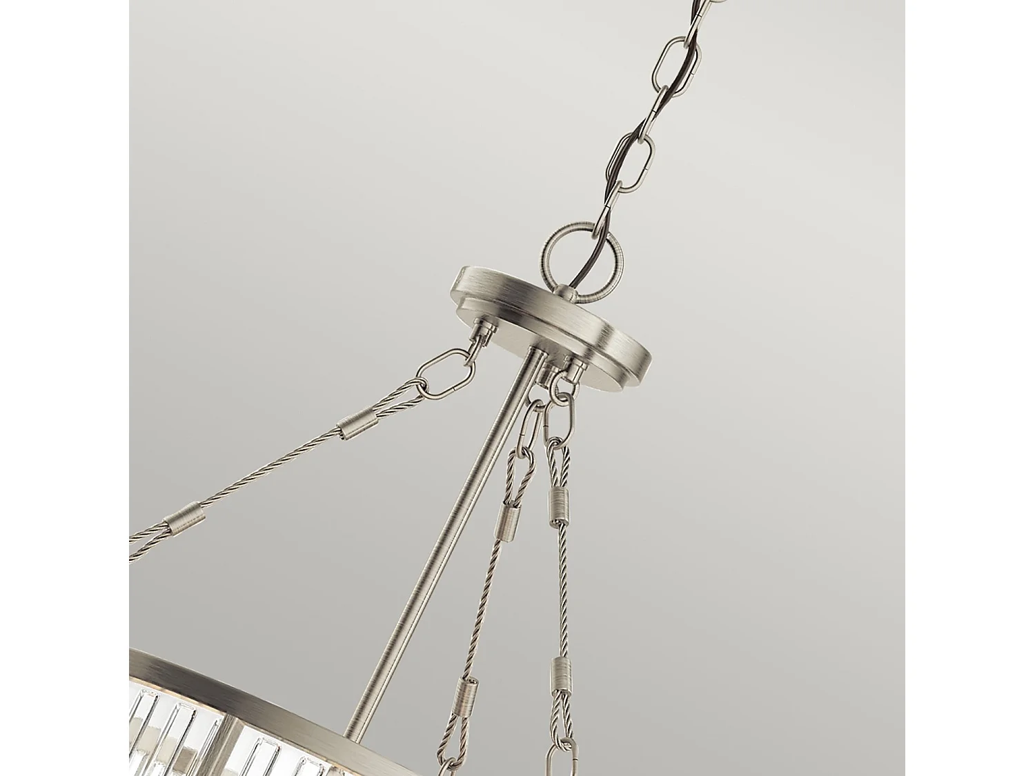 Elstead Kichler Roux Zylindrische Pendel-Deckenleuchte aus gebürstetem Nickel