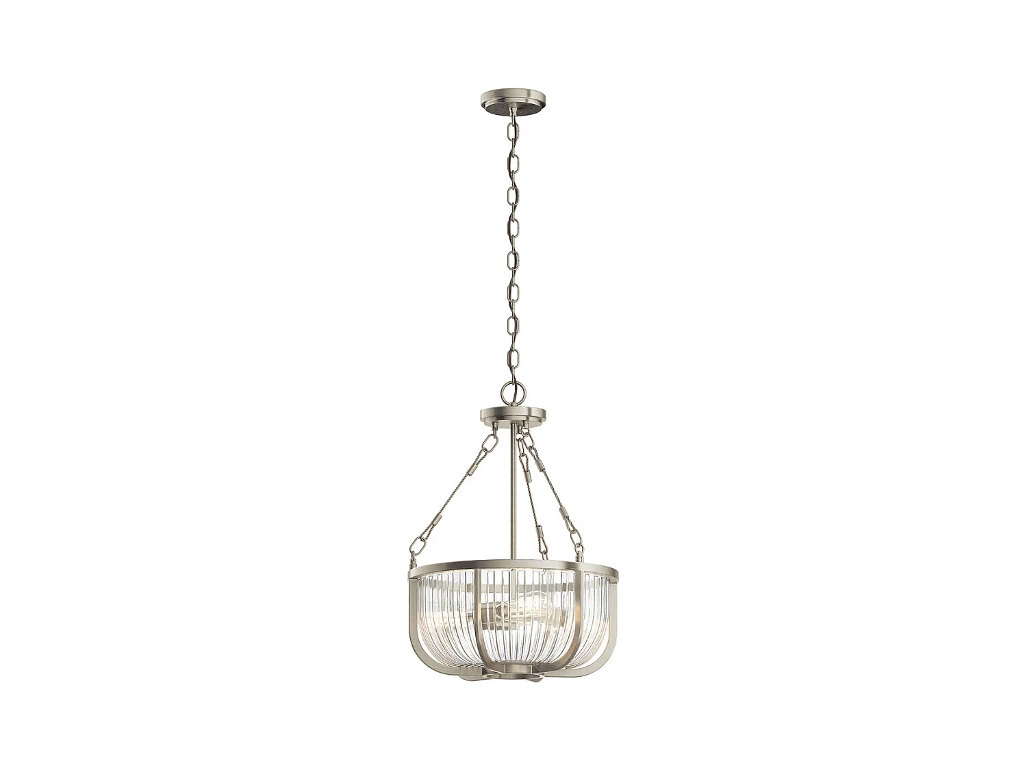 Elstead Kichler Roux Plafonnier Suspendu Cylindrique Nickel Brossé