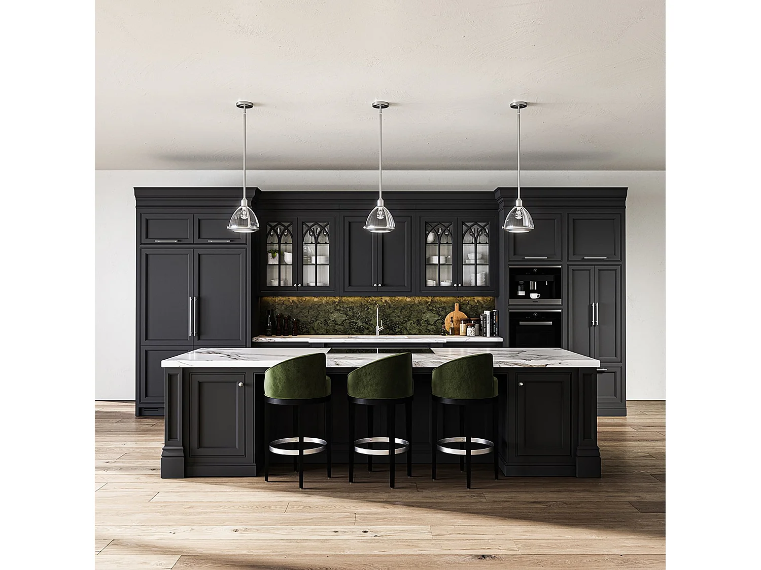 Sospensione Contemporanea Elroy Acciaio Nichel Spazzolato Vetro 1 Luce E27