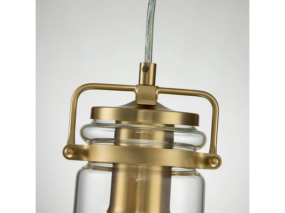 Elstead Kichler Brinley Dome Pendelleuchte aus gebürstetem Messing