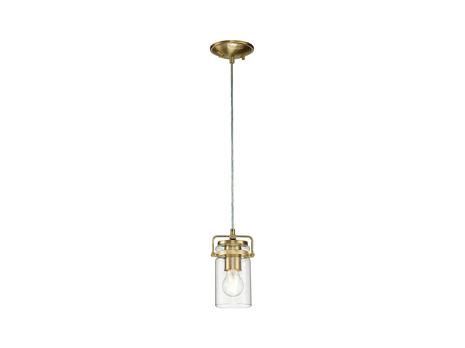 Elstead Kichler Brinley Dome Suspension Plafonnier Laiton Brossé
