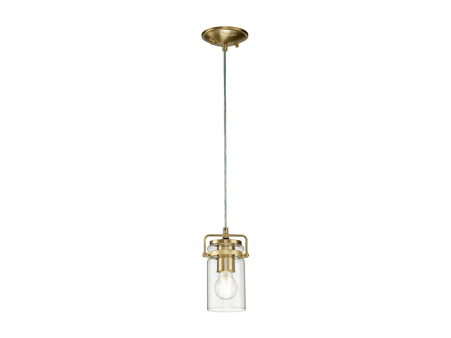 Elstead Kichler Brinley Dome Suspension Plafonnier Laiton Brossé